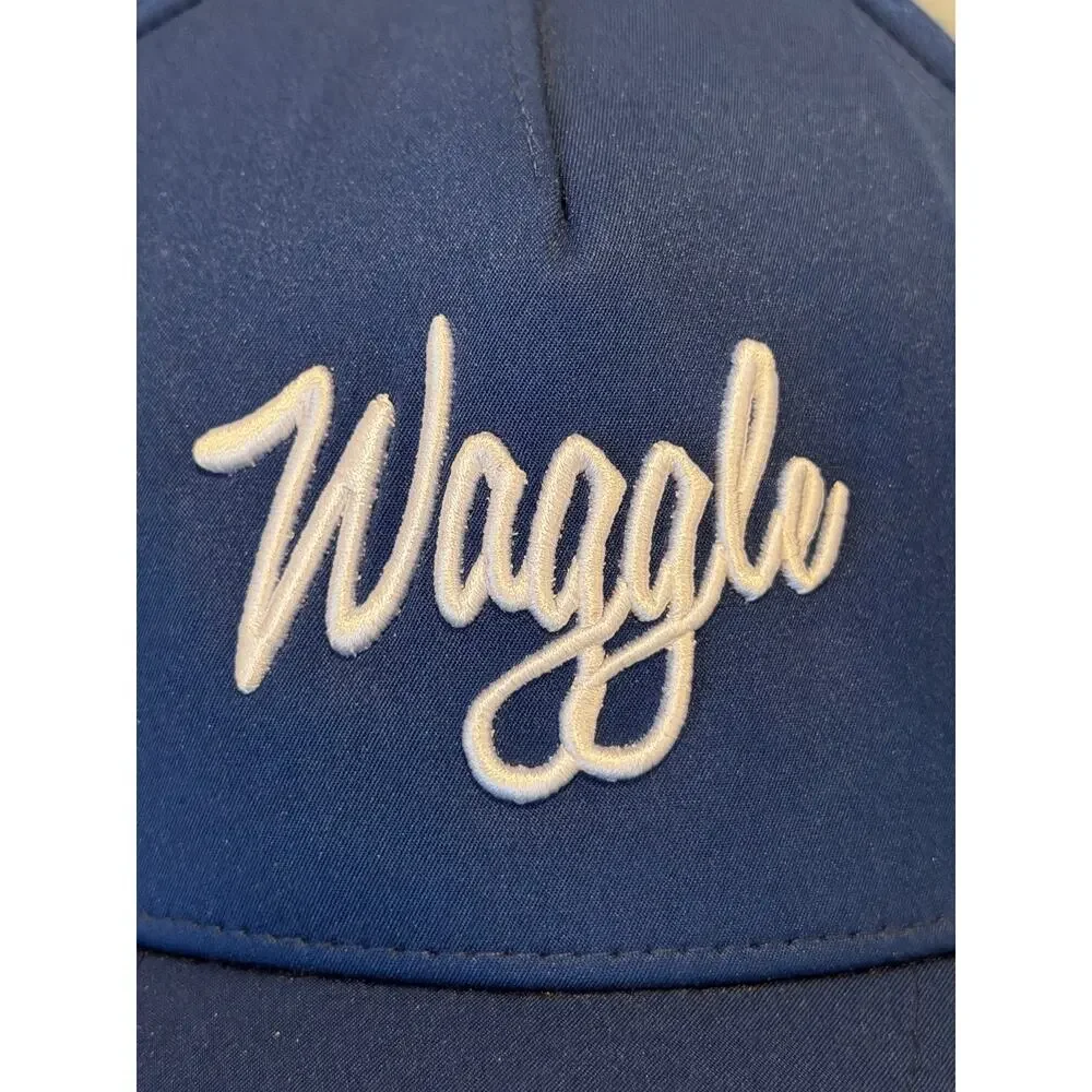 Waggle Golf Snapback Hat Navy Blue Performance Rope Style Adjustable Cap